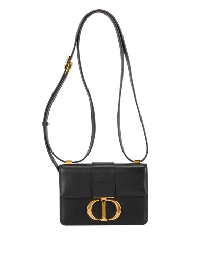 30 Montaigne Micro, &pound;1,400, Handbags, Black, Leather, Front view